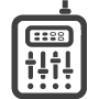 Atom Atmc20082293 Black Analog Mixer