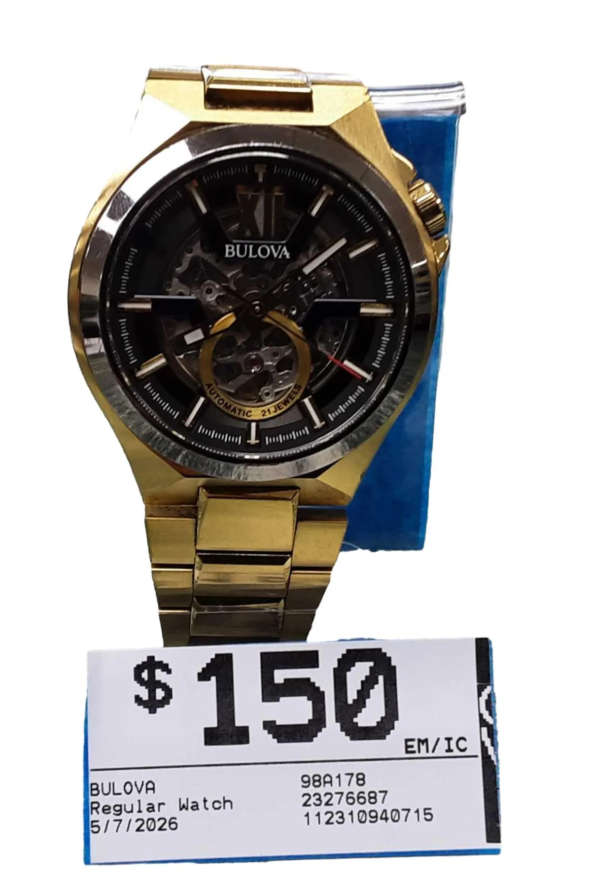 Bulova 98a178 Gold Regular Watch