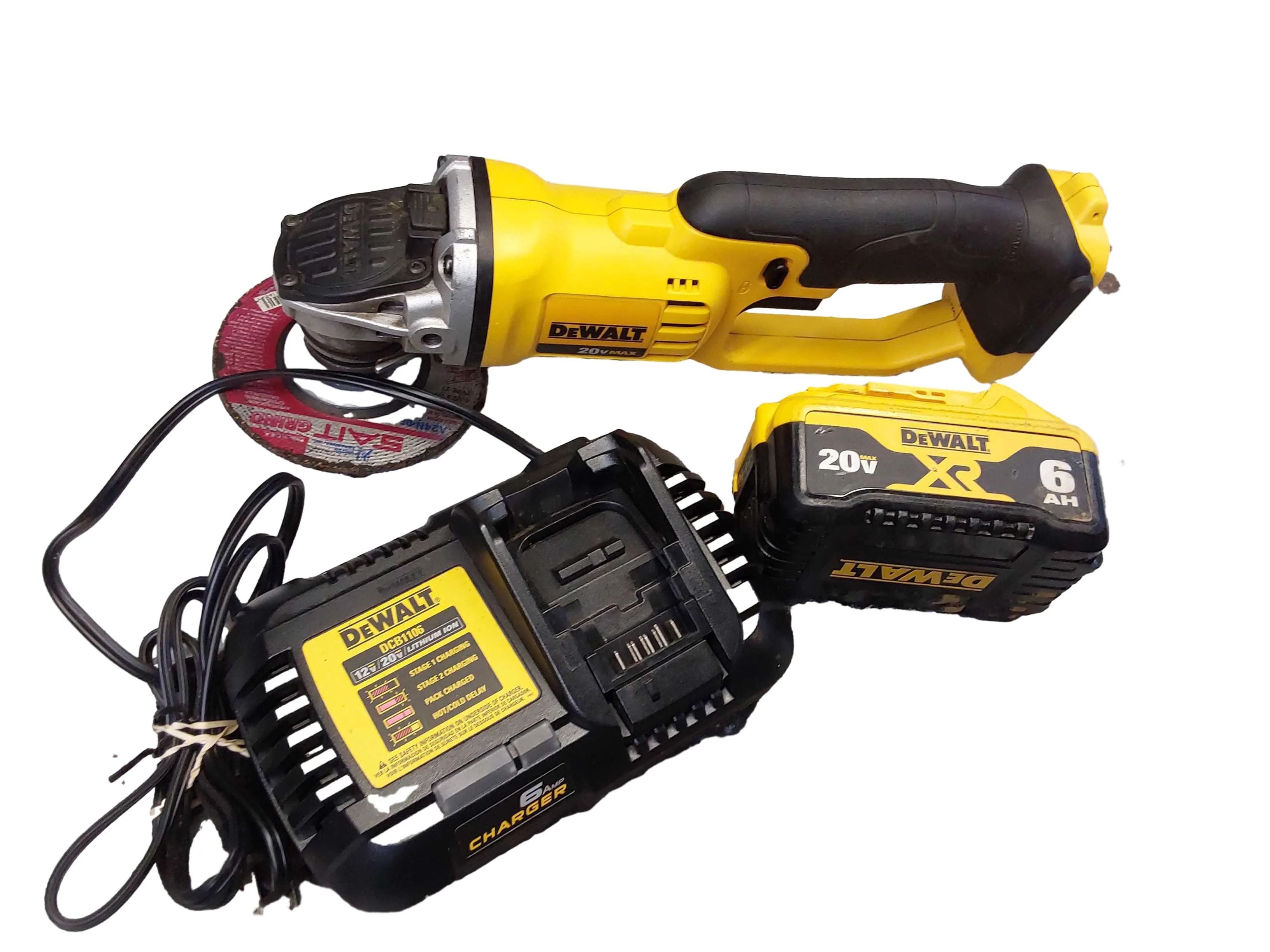 Dewalt Dcg412 Yellow Cordless Grinder