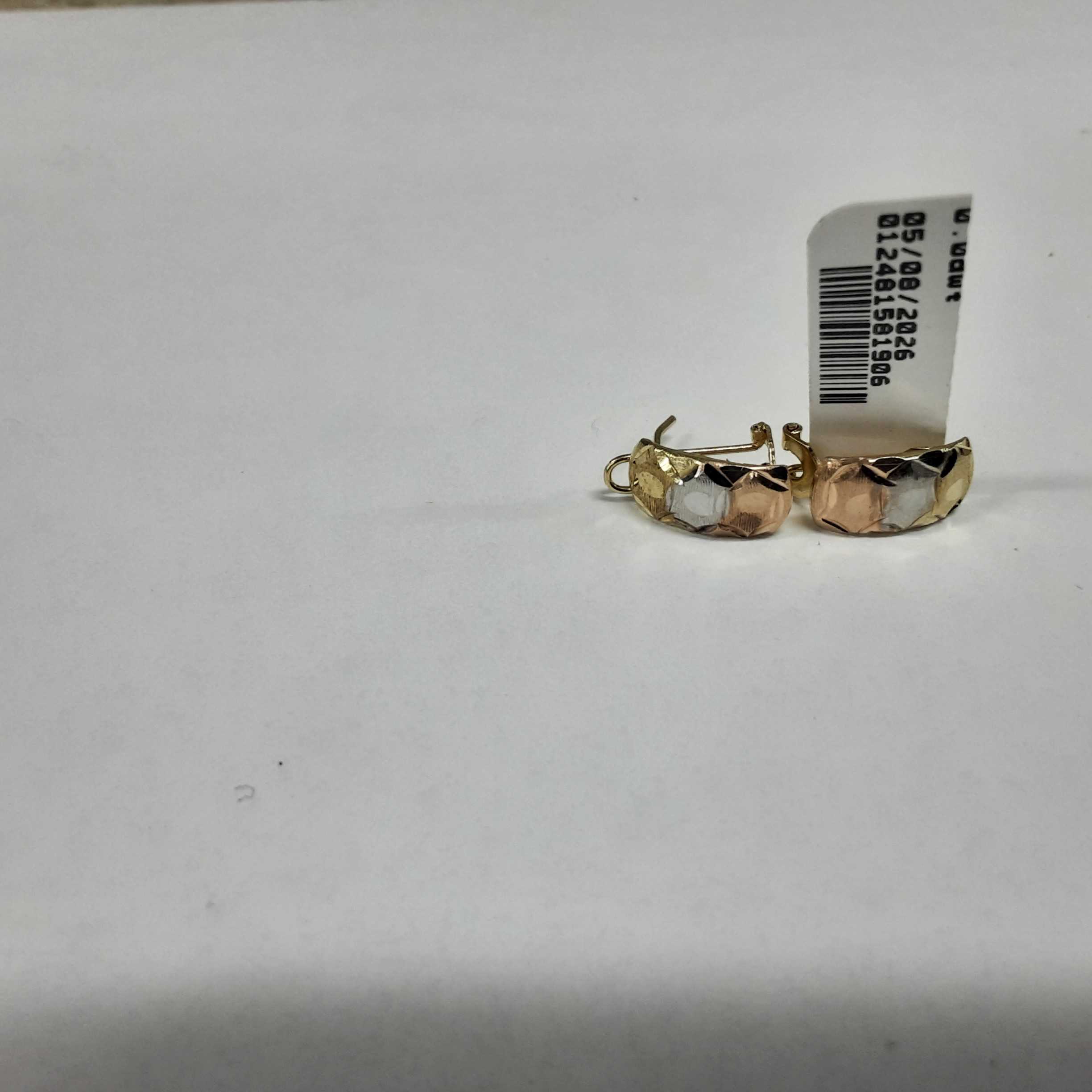 Filigree Earrings - Tricolor Gold 14k (.585) 1.2 grams