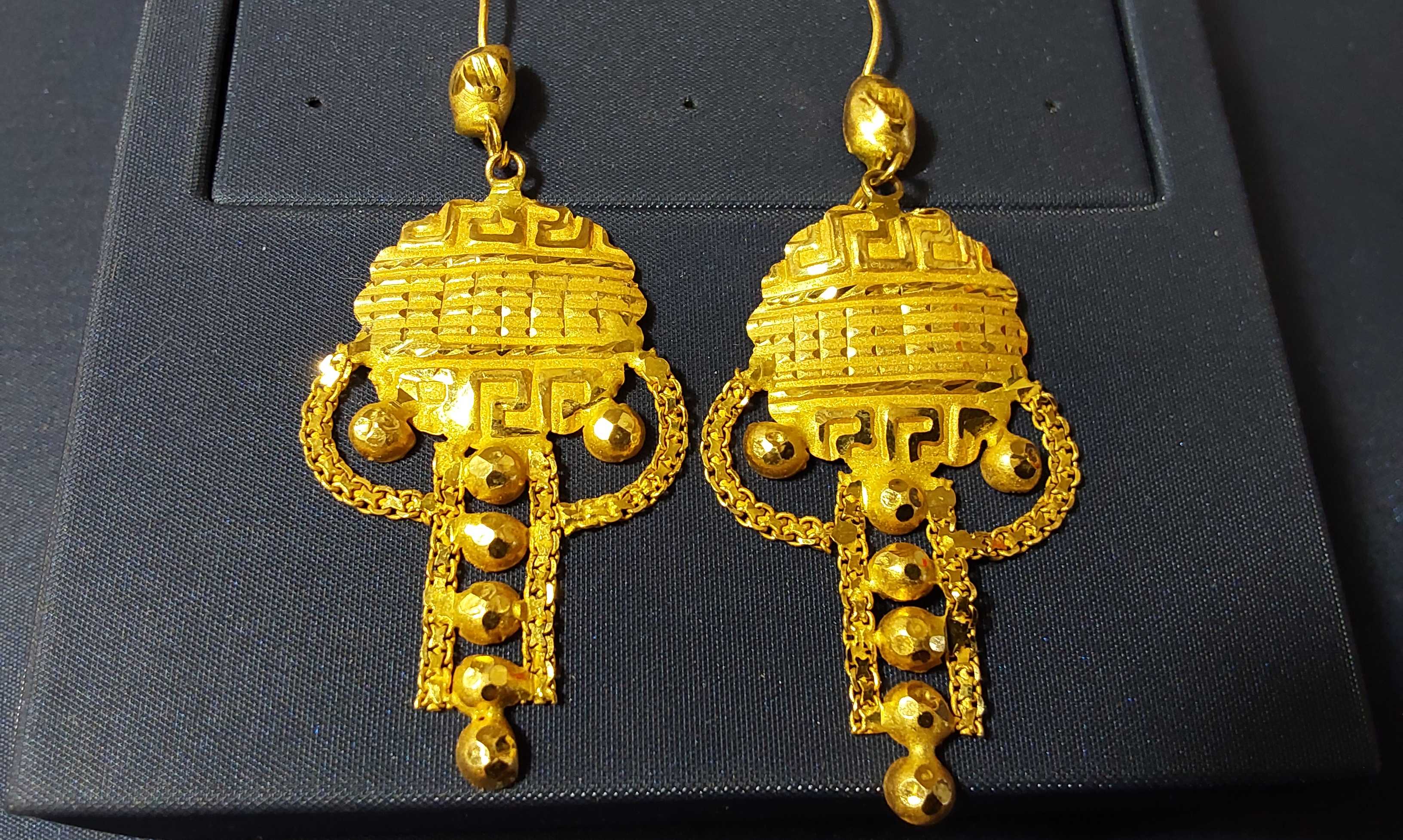 Filigree Earrings - Yellow Gold 24k (.999) 7.2 grams