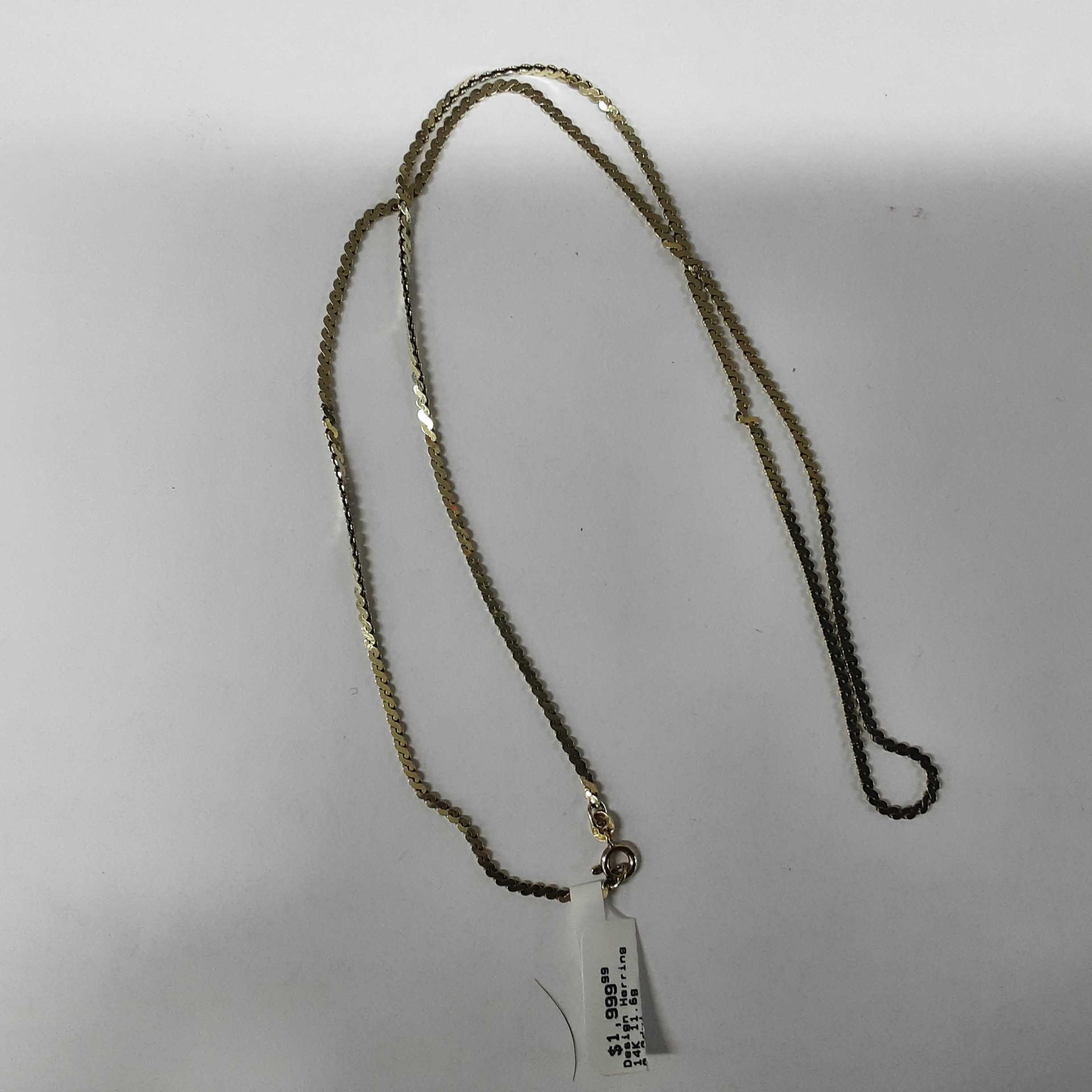 Herringbone Chain - Yellow Gold 14k (.585) 11.6 grams 20 inch