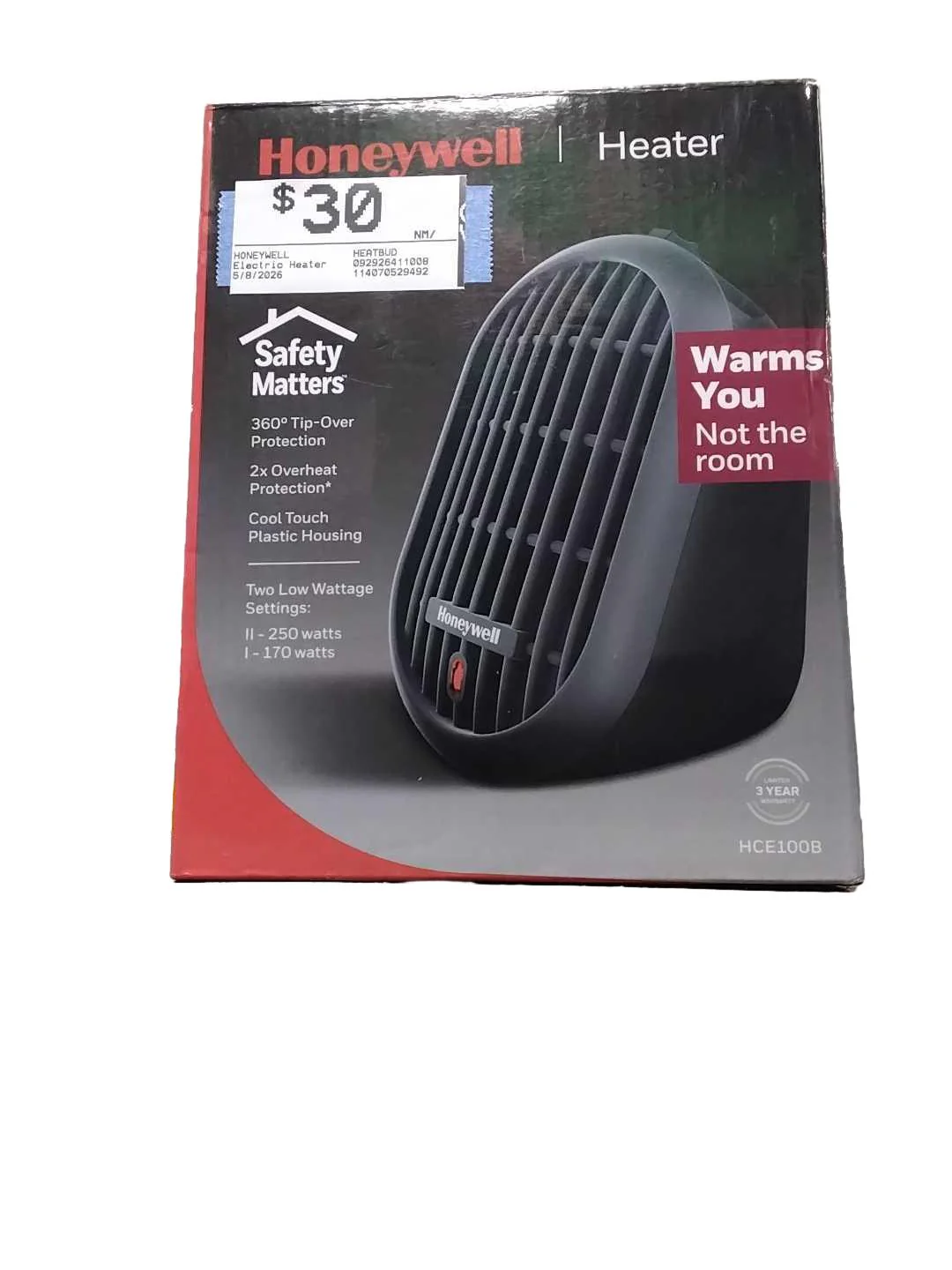 Honeywell Heatbud Black Space / Room Heater