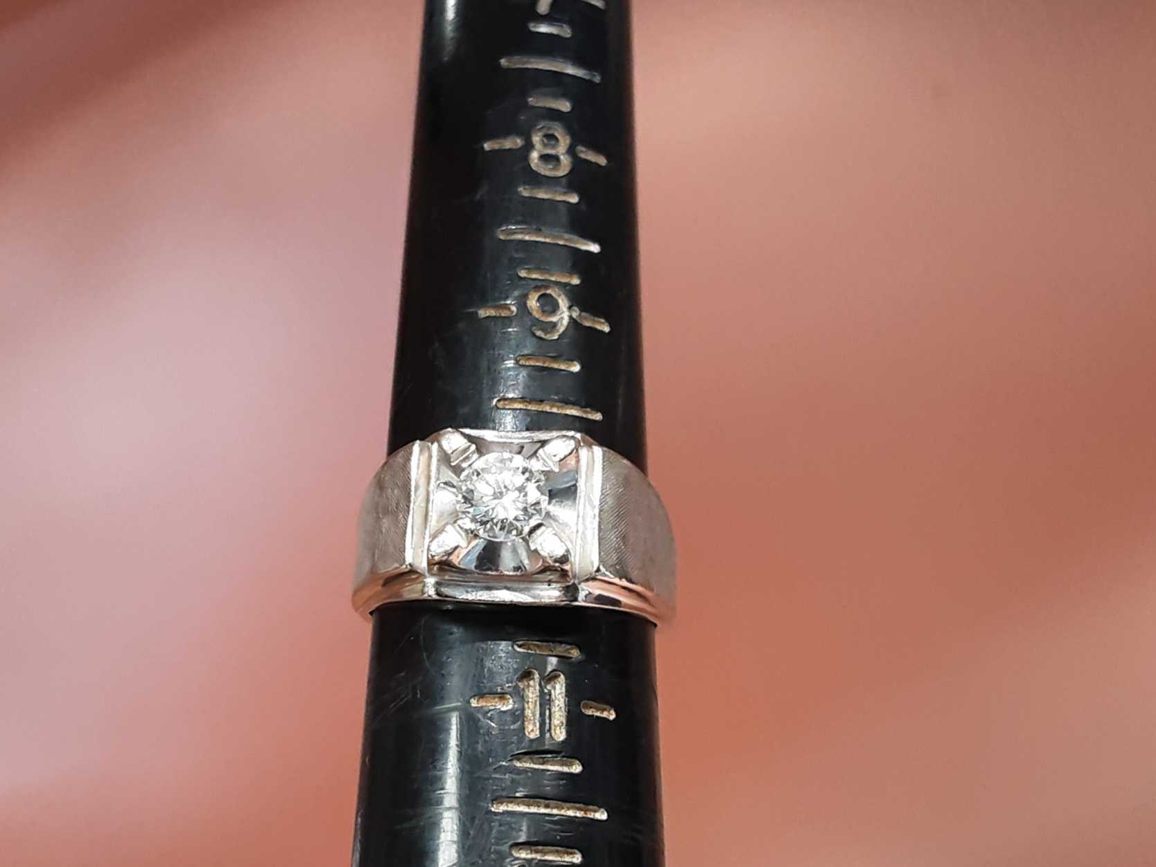 Men's Ring - White Gold 14k (.585) 9.5 Grams Size 10