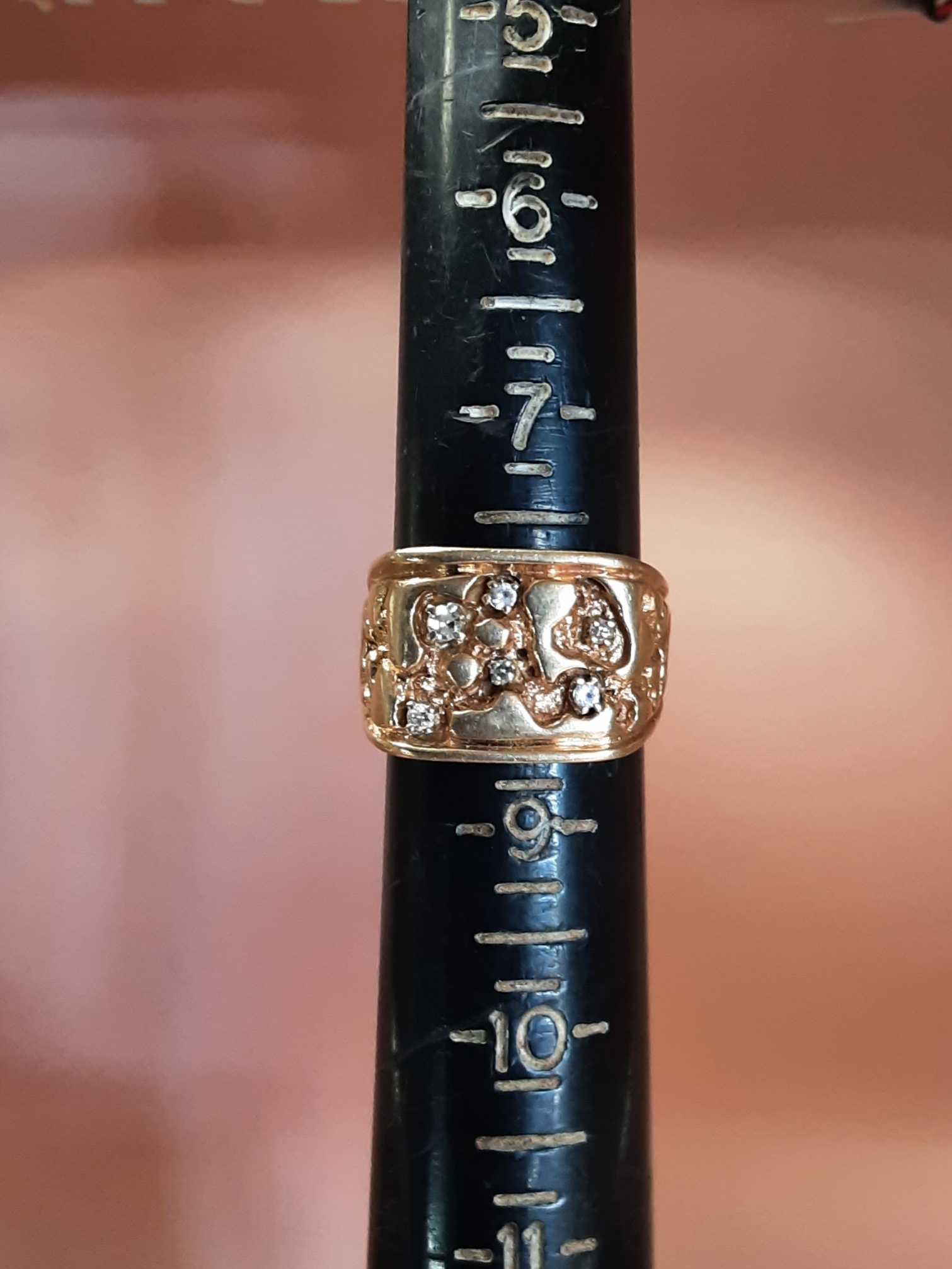 Men's Ring - Yellow Gold 10k (.417) 14.4 Grams Size 8