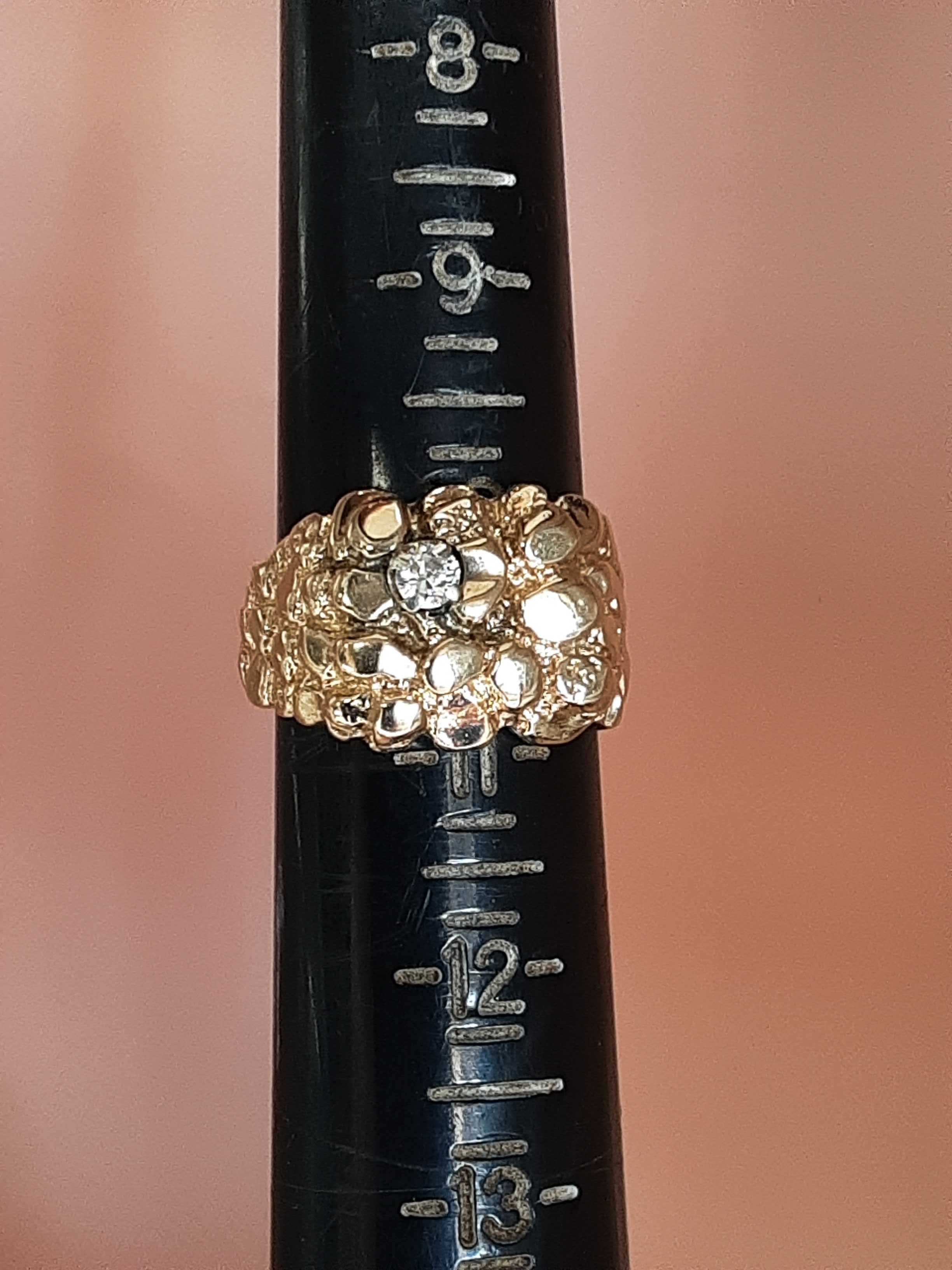 Men's Ring - Yellow Gold 14k (.585) 15.3 Grams Size 10.5 - Image 2