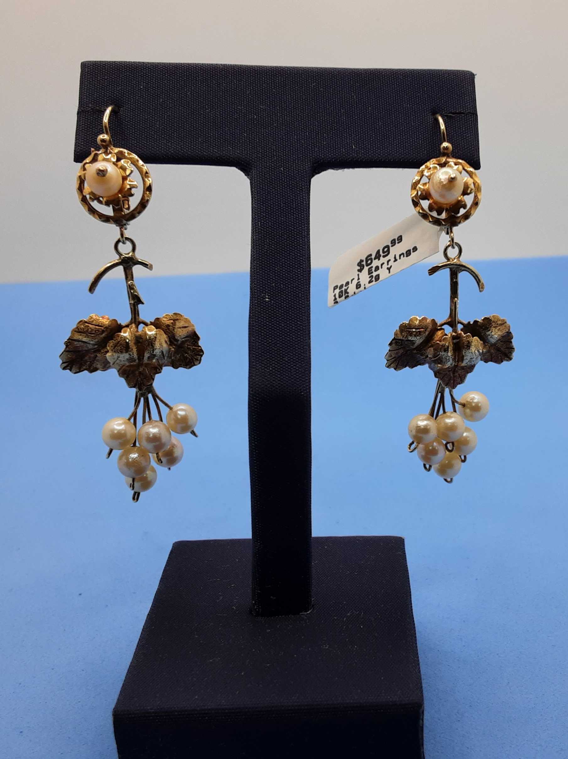 Pearl Earrings - Yellow Gold 10k (.417) 6.2 grams