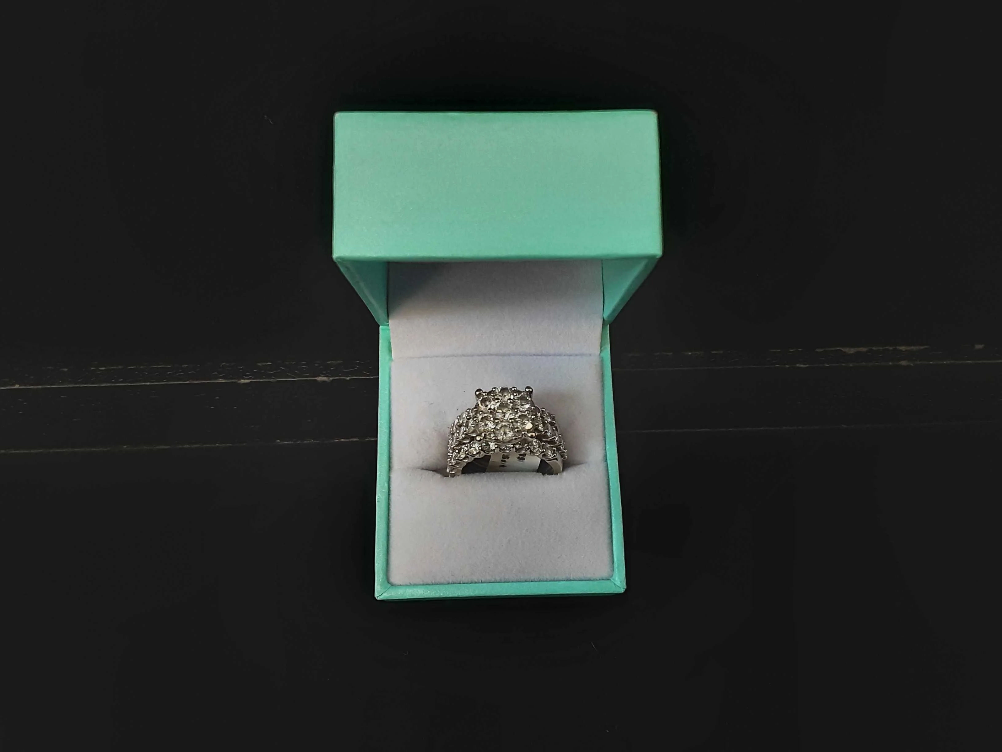 Ring - Engagement Set - White Gold 10k (.417) 10.2 grams Size 7.5