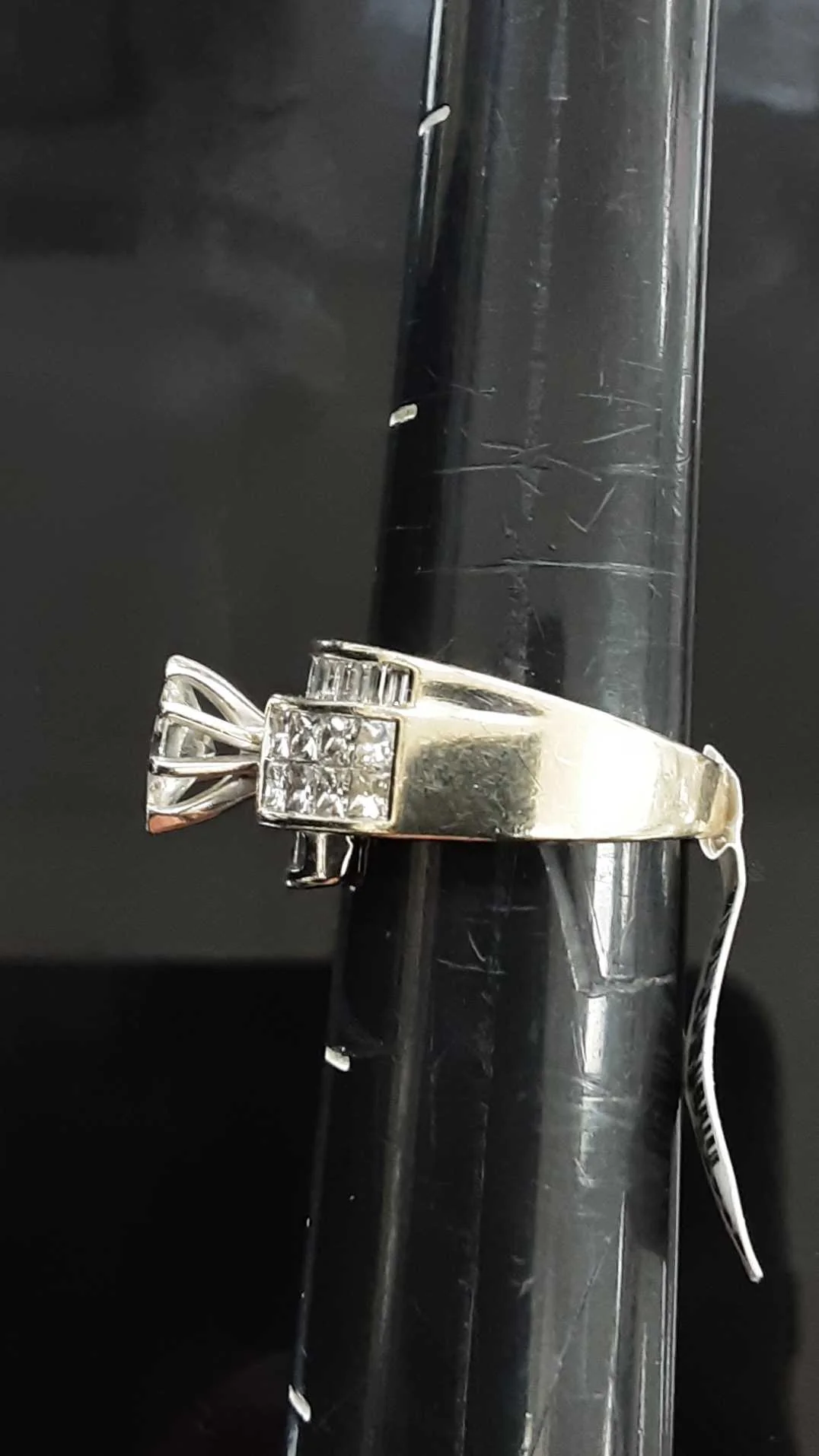 Ring - Engagement Set - White Gold 14k (.585) 8.3 grams Size 7.5 - Image 2