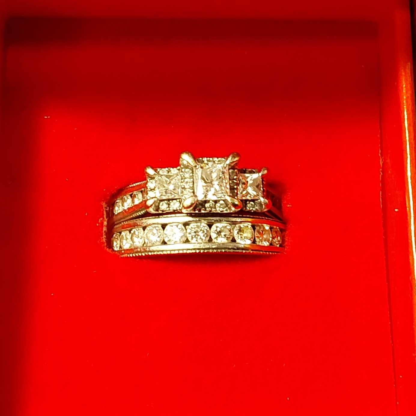 Ring - Engagement Set - Yellow Gold 14k (.585) 8.7 grams Size 6.5
