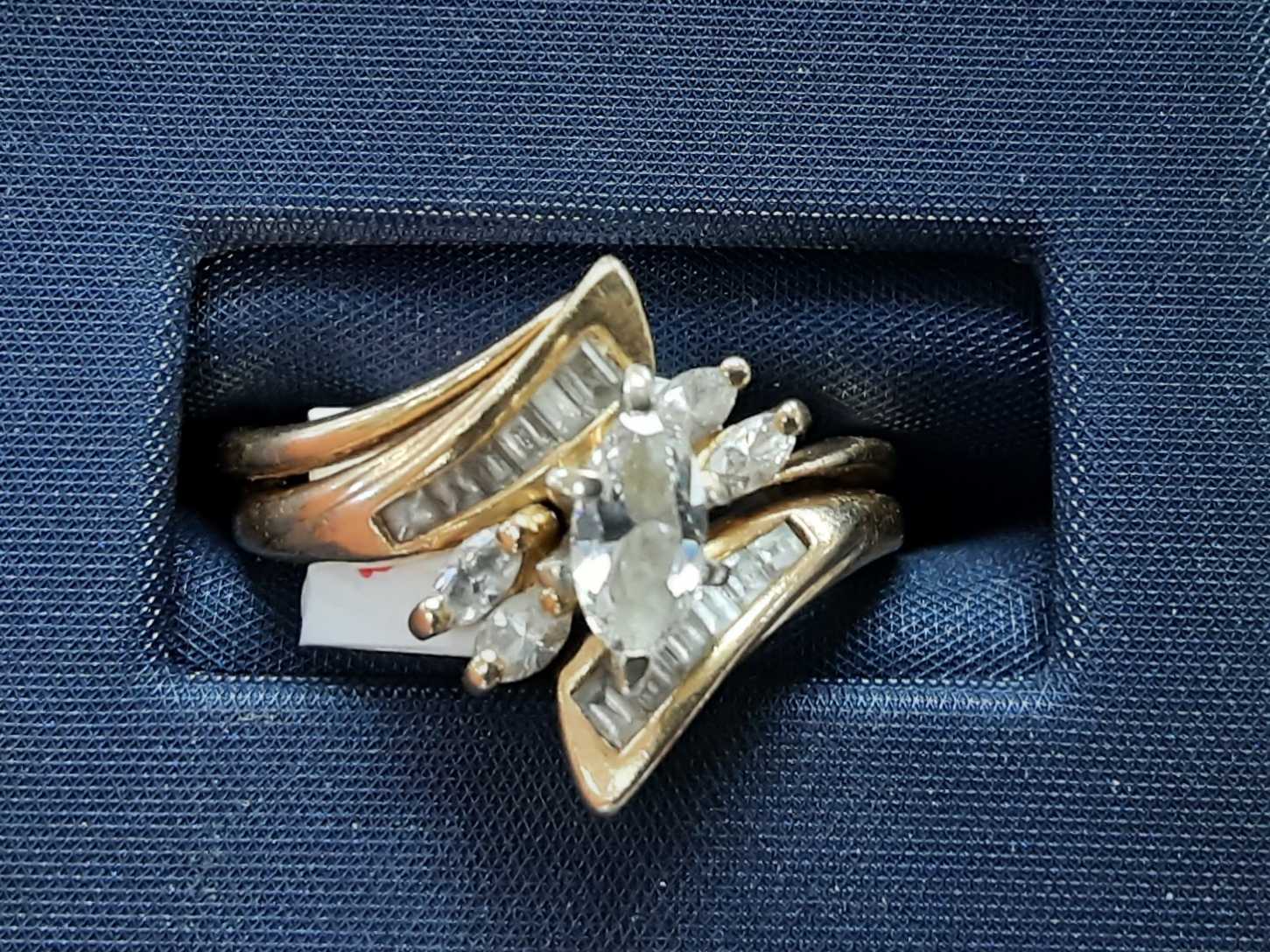 Ring - Wedding Set - Yellow Gold 14k (.585) 5.6 grams Size 20