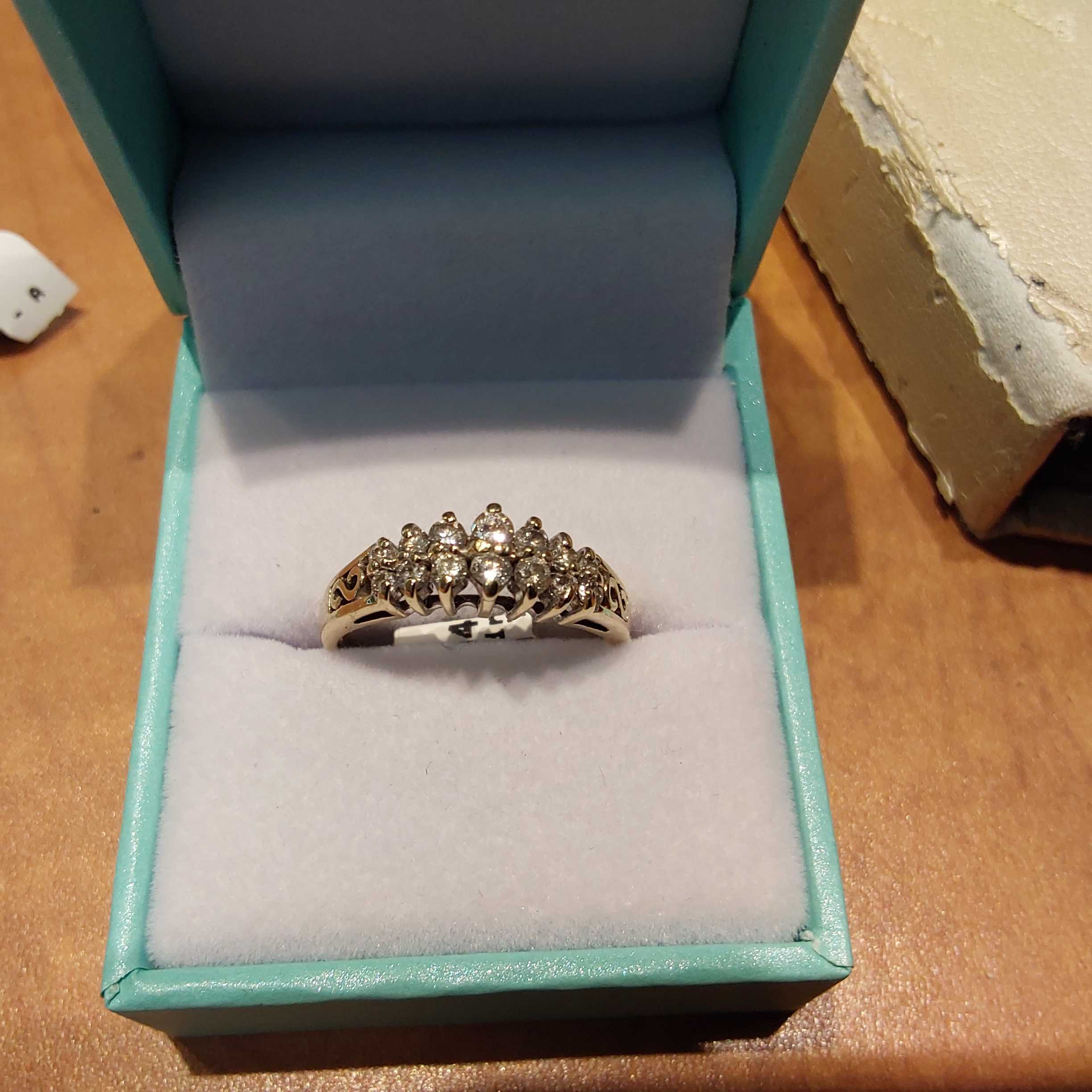 Women's Ring - Anniversary - Yellow Gold 10k (.417) 4.2 grams Size 8.5