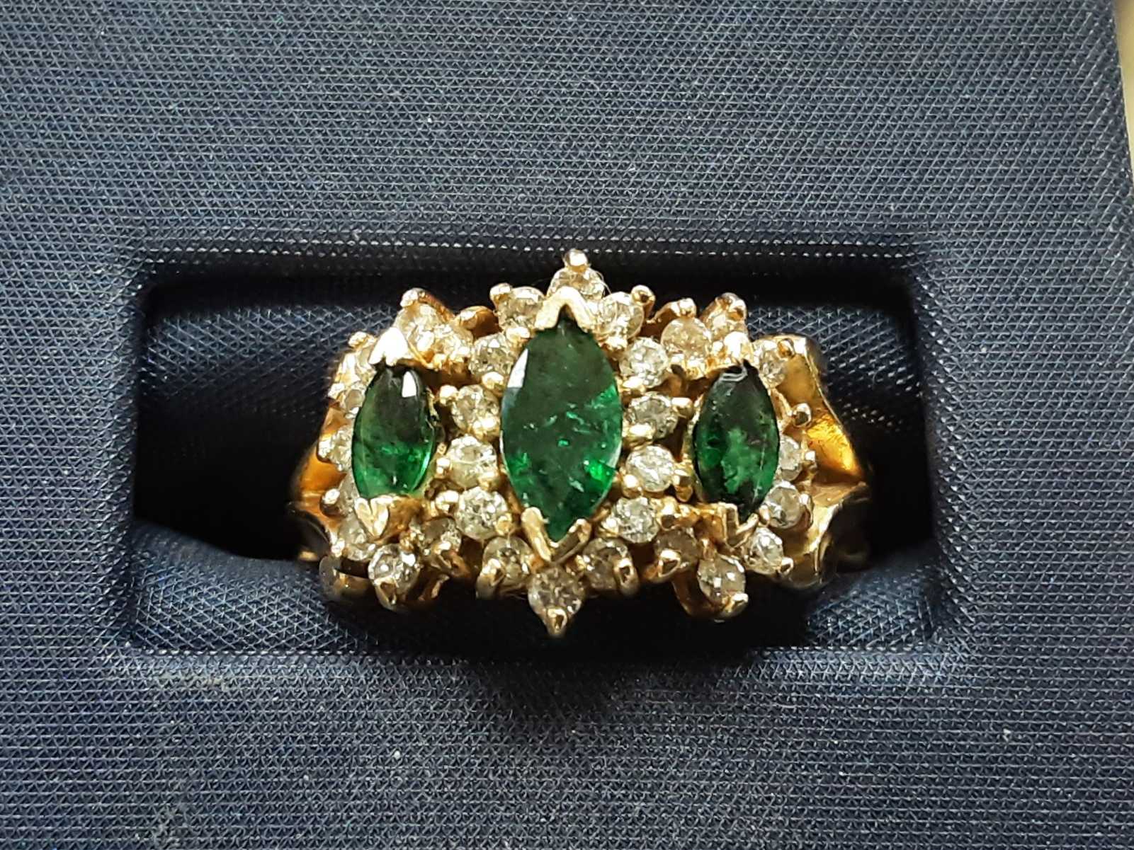 Women's Ring - Yellow Gold 14k (.585) 4.6 grams Size 20