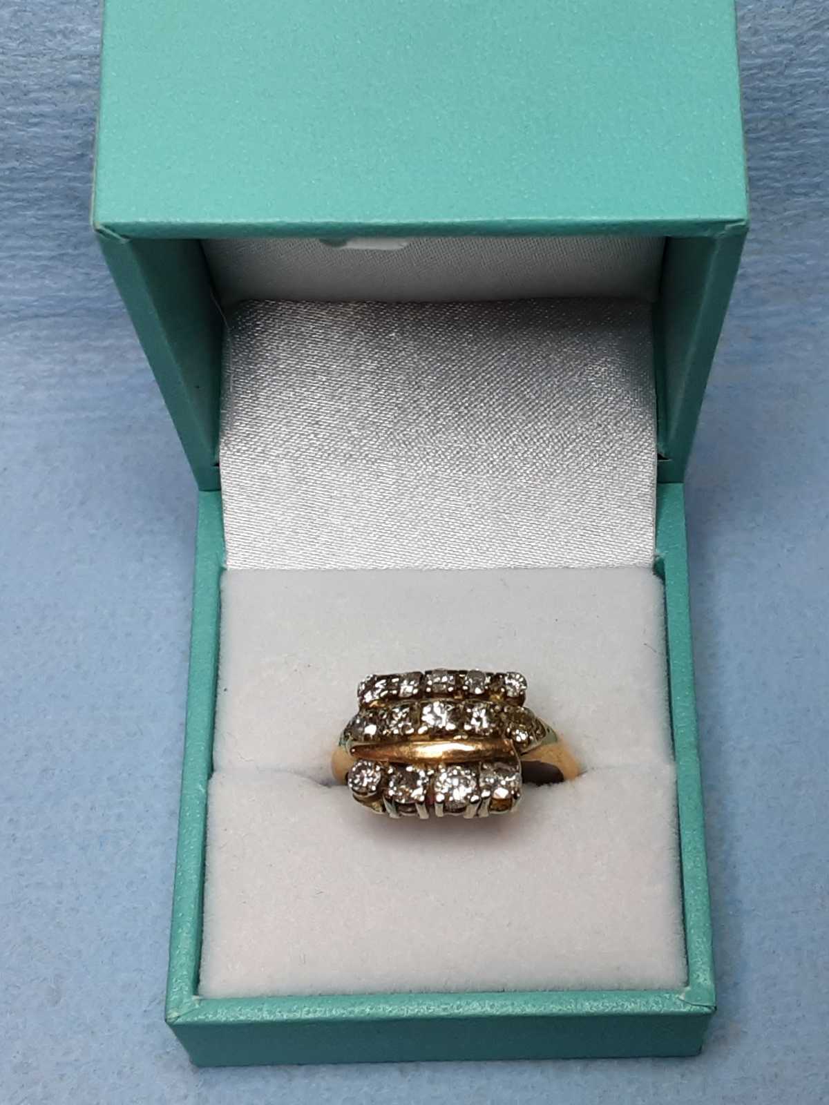 Women's Ring - Yellow Gold 14k (.585) 5.3 grams Size 9 - Image 2